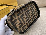 Kitlife Fendi Brown Zucca Canvas Vanity Bag - 17x12x9 cm - 5