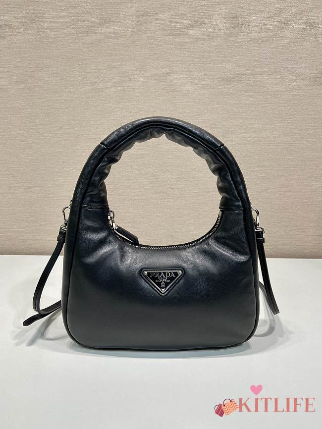 Kitlife Small padded Prada Soft nappa-leather bag Black - 21x12.5x6.5 cm - 1