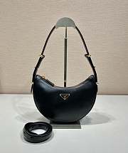Kitlife Prada Leather Shoulder Bag Black - 22.5 x 18.5 x 6.5 cm - 5