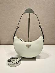 Kitlife Prada Leather Shoulder Bag  White - 22.5 x 18.5 x 6.5 cm - 1