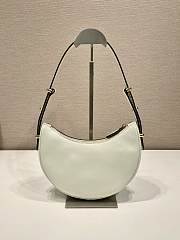 Kitlife Prada Leather Shoulder Bag  White - 22.5 x 18.5 x 6.5 cm - 3