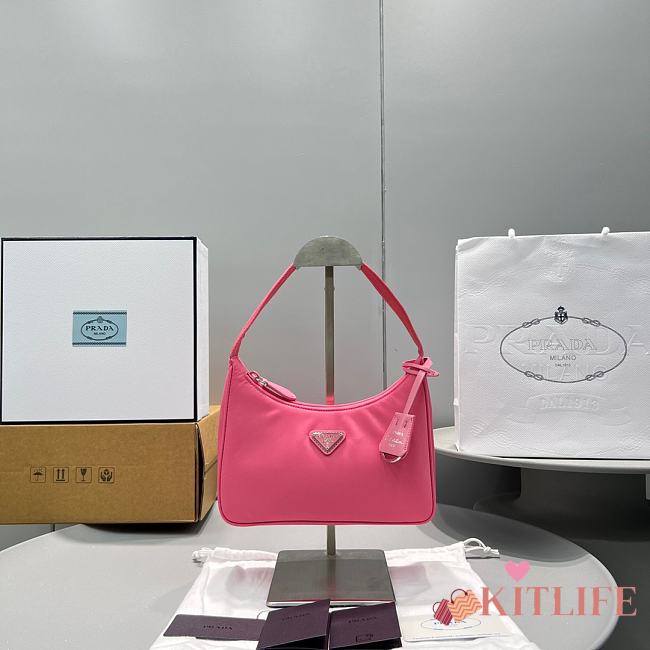 Kitlife Prada Re-edition 2000 Mini Bag Nylon Pink - 22x12x6 cm - 1