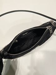 Kitlife Prada Quilted Tessuto Nylon Black Chain Convertible Cross Body - 25x14x6.5 cm - 3