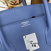 Kitlife Hermès Birkin 30 Denim & Blue Jean Gulliver Leather silver Hardware - 35 cm - 4