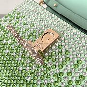 Kitlife Valentino Garavani Small Vsling Crystal-Embellished Crossbody Green Bag - 19 x 13 x 9 cm - 2