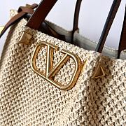 Kitlife Valentino Garavani Roman Stud Straw Tote -  35x25x17 cm - 2