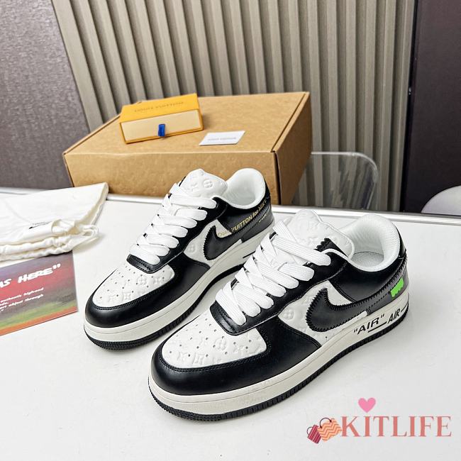 Kitlife LVxNike Air Force Black White - 1