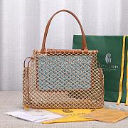 Kitlife Goyard Aligre Bag Raffia Net with Coated Canvas - 30x34x7 cm - 5