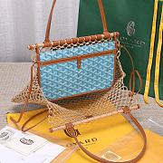 Kitlife Goyard Aligre Bag Raffia Net with Coated Canvas - 30x34x7 cm - 3