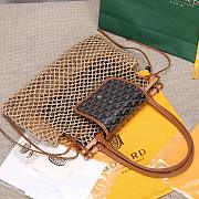 Kitlife Goyard Aligre Bag Raffia Net with Coated Canvas - 001180 - 30x34x7 cm - 6