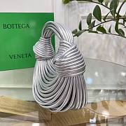Kitlife BOTTEGA VENETA Double Knot Small leather tote silver - 22x6.5x15.5 cm - 5