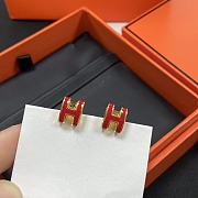Kitlife HERMÈS Mini Pop H Red Earrings  - 5