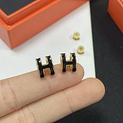 Kitlife HERMÈS Mini Pop H Black Earrings - 2