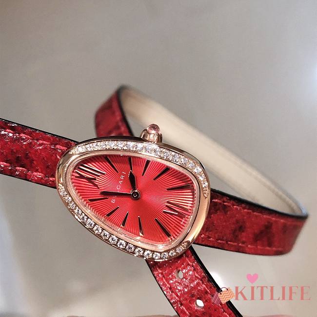 KITLIFE BVLGARI SERPENTI 102730 SPP27C9PGDL RED WATCH 27MM  - 1