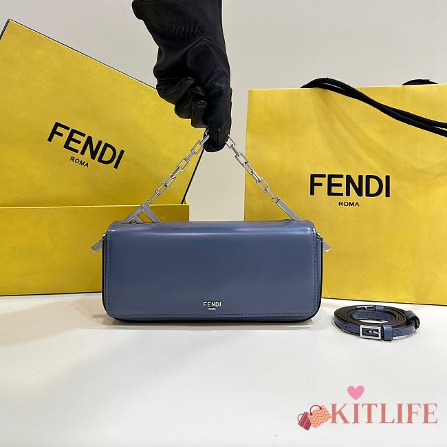 Kitlife Fendi First Sight Blue leather mini bag - 22.5x5x10.5 cm - 1