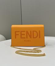 Kitlife FENDI Fendi Women's Leather Yellow Wallet On Chain Clementine - 20×6×13cm - 1