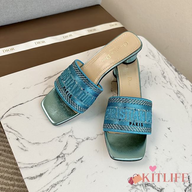 Kitlife Dior DWAY Slide Blue bling bling - 3cm - 1