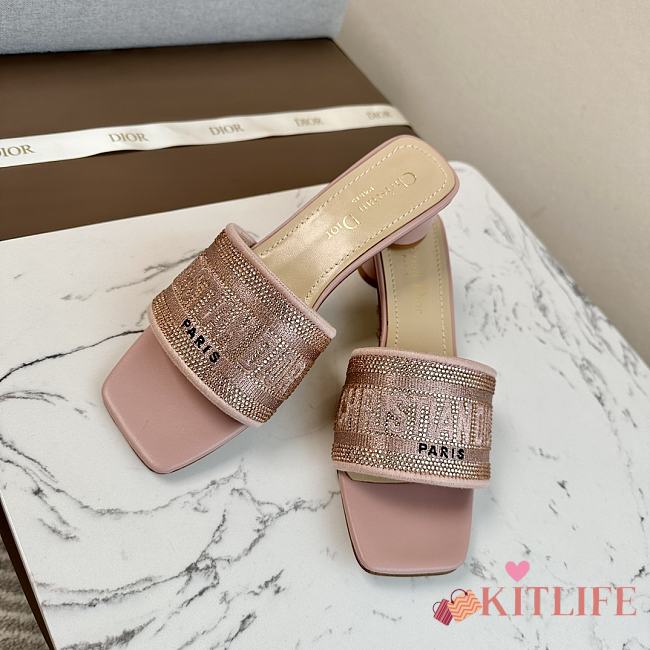 Kitlife Dior DWAY Slide Rose bling bling - 3cm - 1