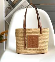 Kitlife LOEWE Small Square Basket Bag Beige - 30x21x11 cm - 1