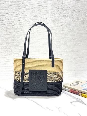 Kitlife LOEWE Small Square Basket Bag Black - 30x21x11 cm