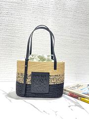 Kitlife LOEWE Small Square Basket Bag Black - 30x21x11 cm - 3