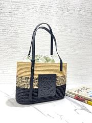 Kitlife LOEWE Small Square Basket Bag Black - 30x21x11 cm - 4