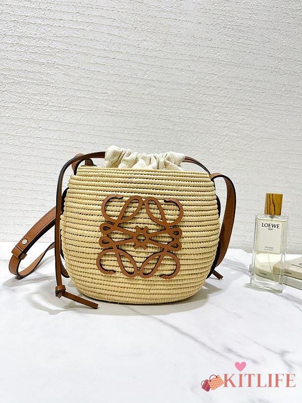 Kitlife LOEWE  x Paula’s Ibiza Raffia Beehive Basket Bag - 89175 - 16x12x18 cm - 1