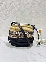 Kitlife LOEWE x Paula’s Ibiza Raffia Beehive Basket Black Bag - 89175  - 16x12x18 cm - 4