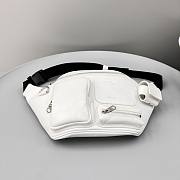 Kitlife Balenciaga Men's Superbusy Leather Belt Bag White - 39.9 x 17.8 x 9.9 cm - 5