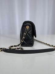 Kitlife Chanel Heart Small Flap Bag Black Lambskin Antique Gold Hardware - 22 x 15 x 7 cm - 2