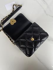 Kitlife Chanel Heart Small Flap Bag Black Lambskin Antique Gold Hardware - 18 x 14 x 6 cm - 6