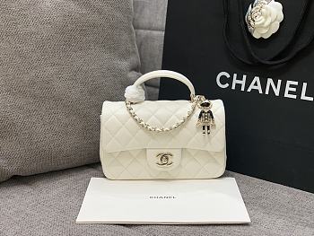 Kitlife Chanel Classic Top Handle White bag - 20 x 14 x 7cm