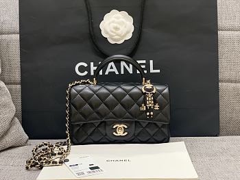 Kitlife Chanel Classic Top Handle Black bag - 20 x 14 x 7cm