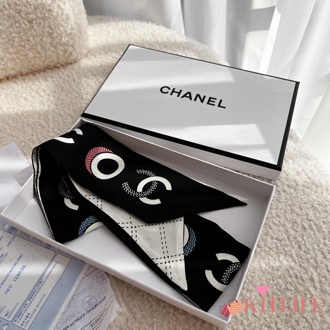 Kitlife Chanel Silk Twil Black&White - 5 x 12 cm - 1