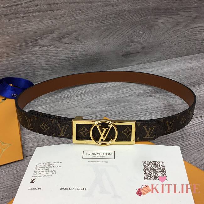 Kitlife Louis Vuitton Bloom 30mm Belt Brown - 1
