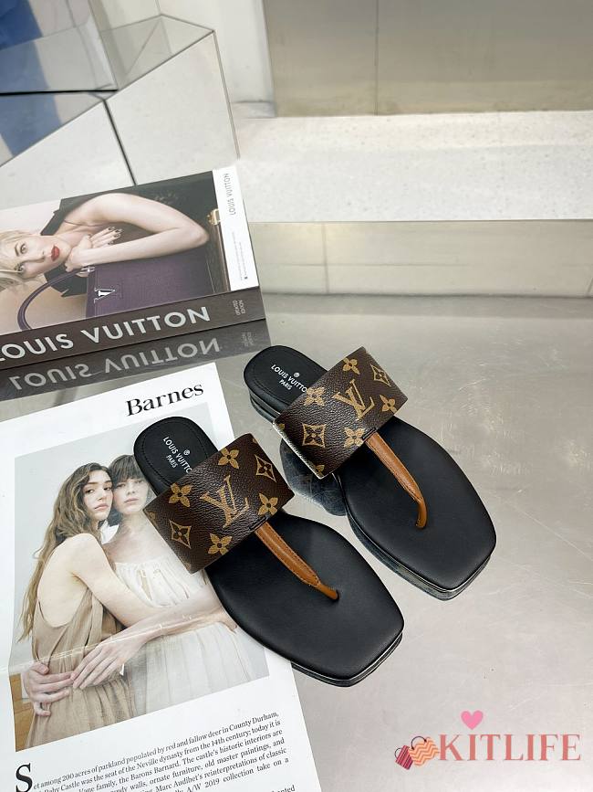 Kitlife Louis Vuitton Sandals Brown - 1