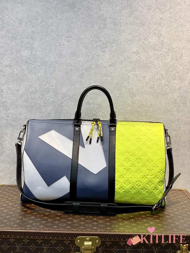 KITLIFE LOUIS VUITTON KEEPALL 50B BLUE/YELLOW - 50.0 x 29.0 x 23.0 cm - 1