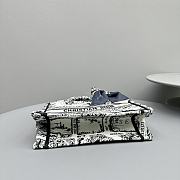 Kitlife small DIOR BOOK TOTE White and Black Plan de Paris Embroidery - M1286ZOMP - 25X21X14 cm - 2