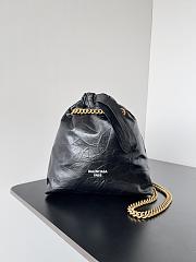 KITLIFE WOMEN'S Balenciaga CRUSH MEDIUM TOTE BAG IN BLACK - 23.9 X 25.9 X 9.9 CM - 1