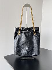 KITLIFE WOMEN'S Balenciaga CRUSH MEDIUM TOTE BAG IN BLACK - 23.9 X 25.9 X 9.9 CM - 2