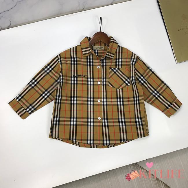 Kitlife Burberry Kids Stretch Cotton Shirt SS 2023  - 1