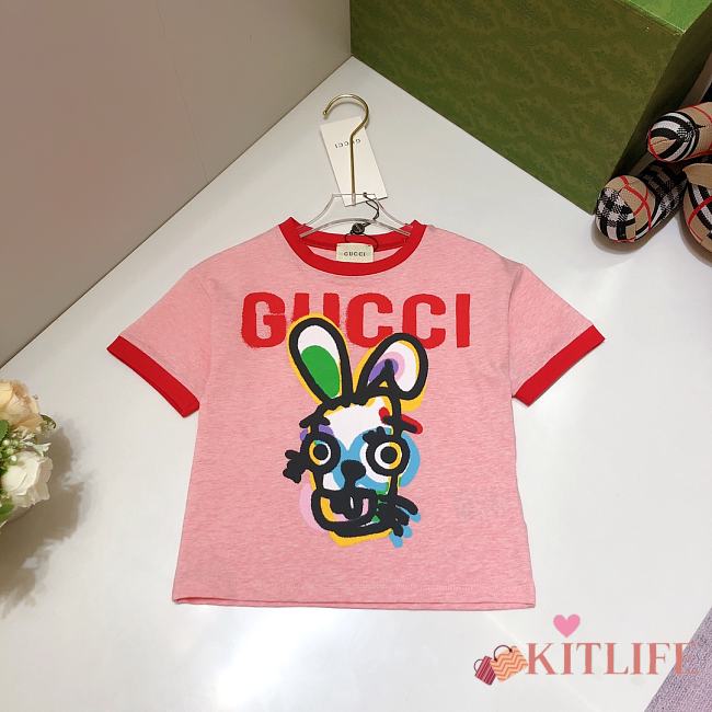 Kitlife Gucci Kids T-shirt Pink - 1