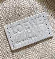 Kitlife LOEWE Cubi Anagram small leather-trimmed logo-jacquard tote Cream - 21 x 17 x 12.5 cm - 3