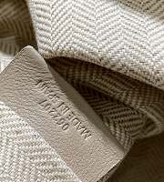 Kitlife LOEWE Cubi Anagram small leather-trimmed logo-jacquard tote Cream - 21 x 17 x 12.5 cm - 4