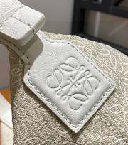 Kitlife LOEWE Cubi Anagram small leather-trimmed logo-jacquard tote Cream - 21 x 17 x 12.5 cm - 5