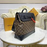 Kitlife Louis Vuitton Brown Monogram Coated Canvas Steamer Backpack Gold - 38 x 39 x 15cm - 5