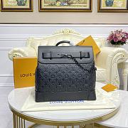 Kitlife Louis Vuitton Black Monogram Coated Canvas Steamer Backpack Gold - 38 x 39 x 15 cm - 4