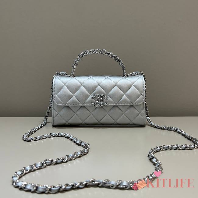 Kitlife Chanel Kelly Clutch Gray With chain - 19 x 10 x 4.5 cm - 1