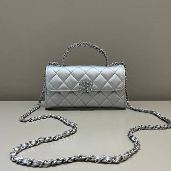 Kitlife Chanel Kelly Clutch Gray With chain - 19 x 10 x 4.5 cm