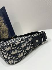 Kitlife SADDLE A5 POUCH Beige and Black Dior Oblique Jacquard and Black Grained Calfskin - 23 x 6 x 18 cm - 5